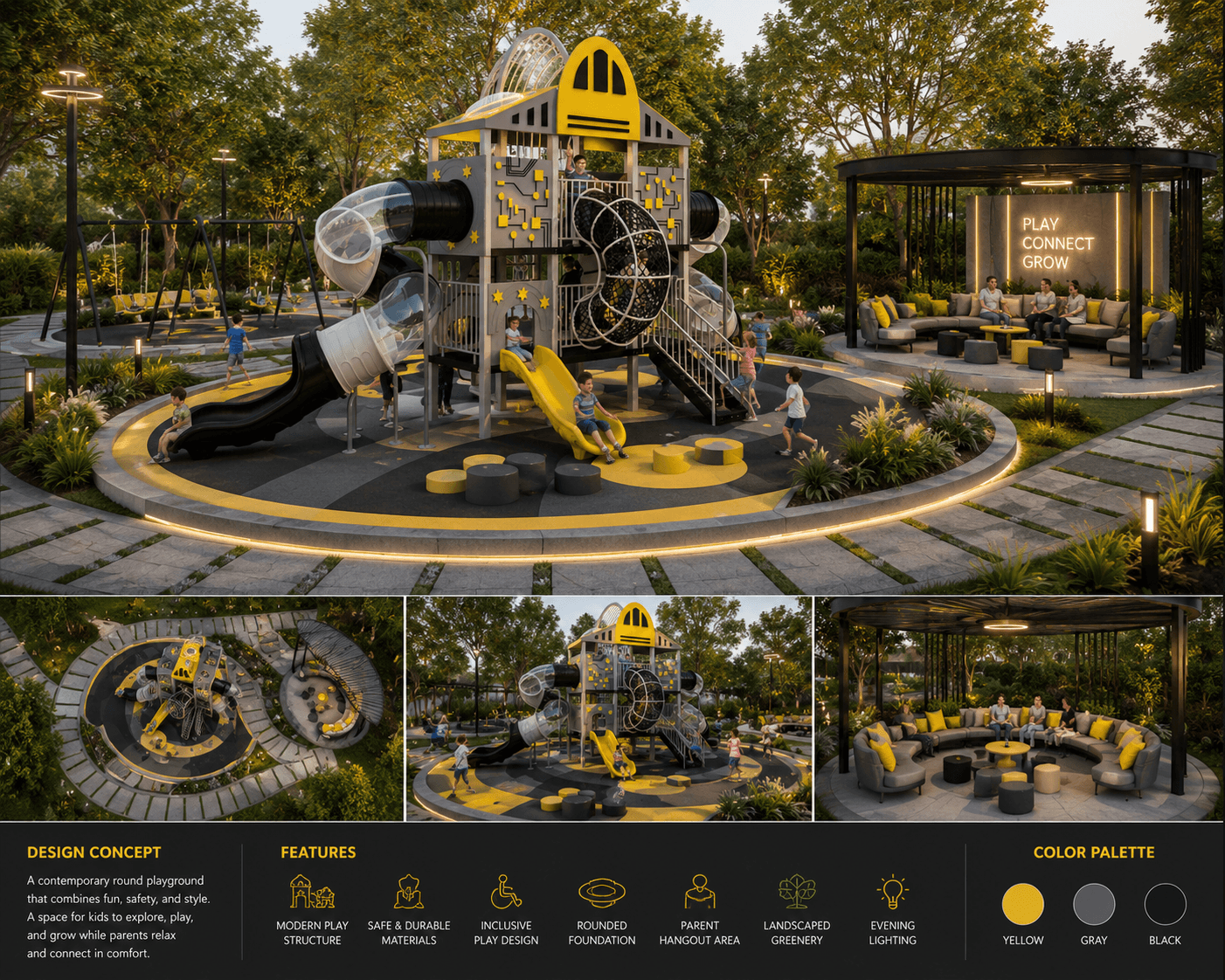 Modern play structure