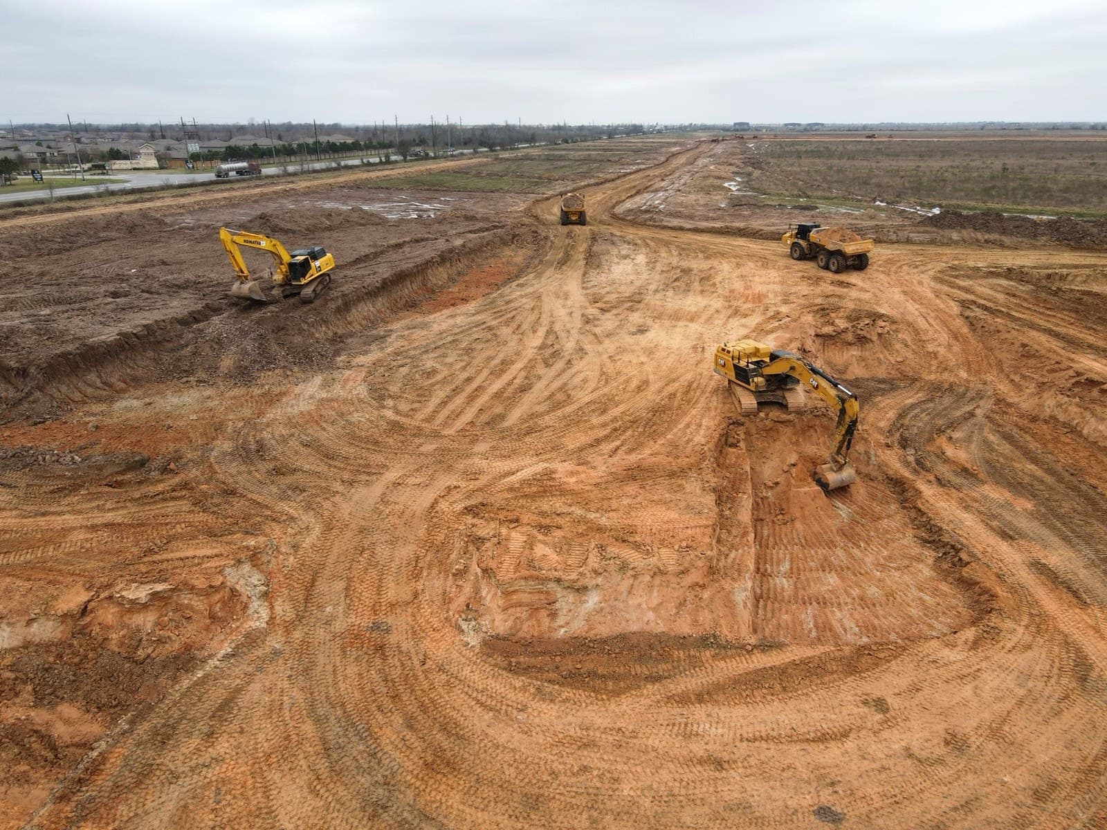 Grading day land being sculpted for