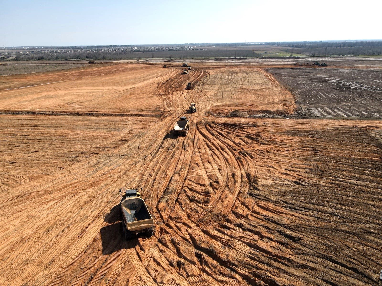 Spine community main road being built