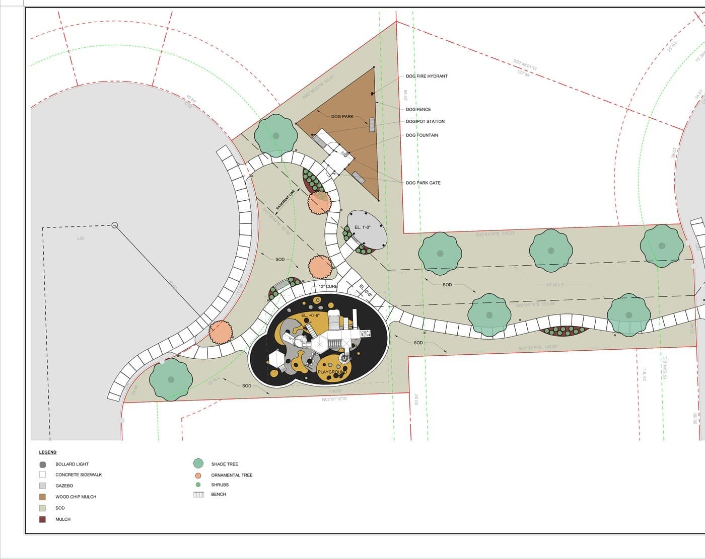 Neighborhood playground plan